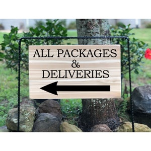 Delivery Sign, Sign for Deliveries, Sign for Package Drop Off, UPS Sign, Mail Deliveries, Delivery Directional Sign, Mail Drop Off