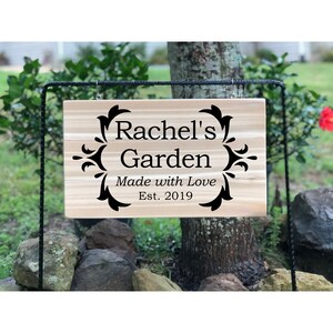 Grandmas Garden, Grandpas Garden, Custom Garden Sign, Wooden Name Sign, Custom Wood Sign, Outdoor Garden Decor, Personalized Wood Sign