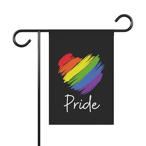LGBTQ Heart Pride Garden Flag or House Flag, Pride Outdoor Decor, Pride Yard Decoration, Pride Sign, LGBTQ Home Decor, Pride Rainbow Sign