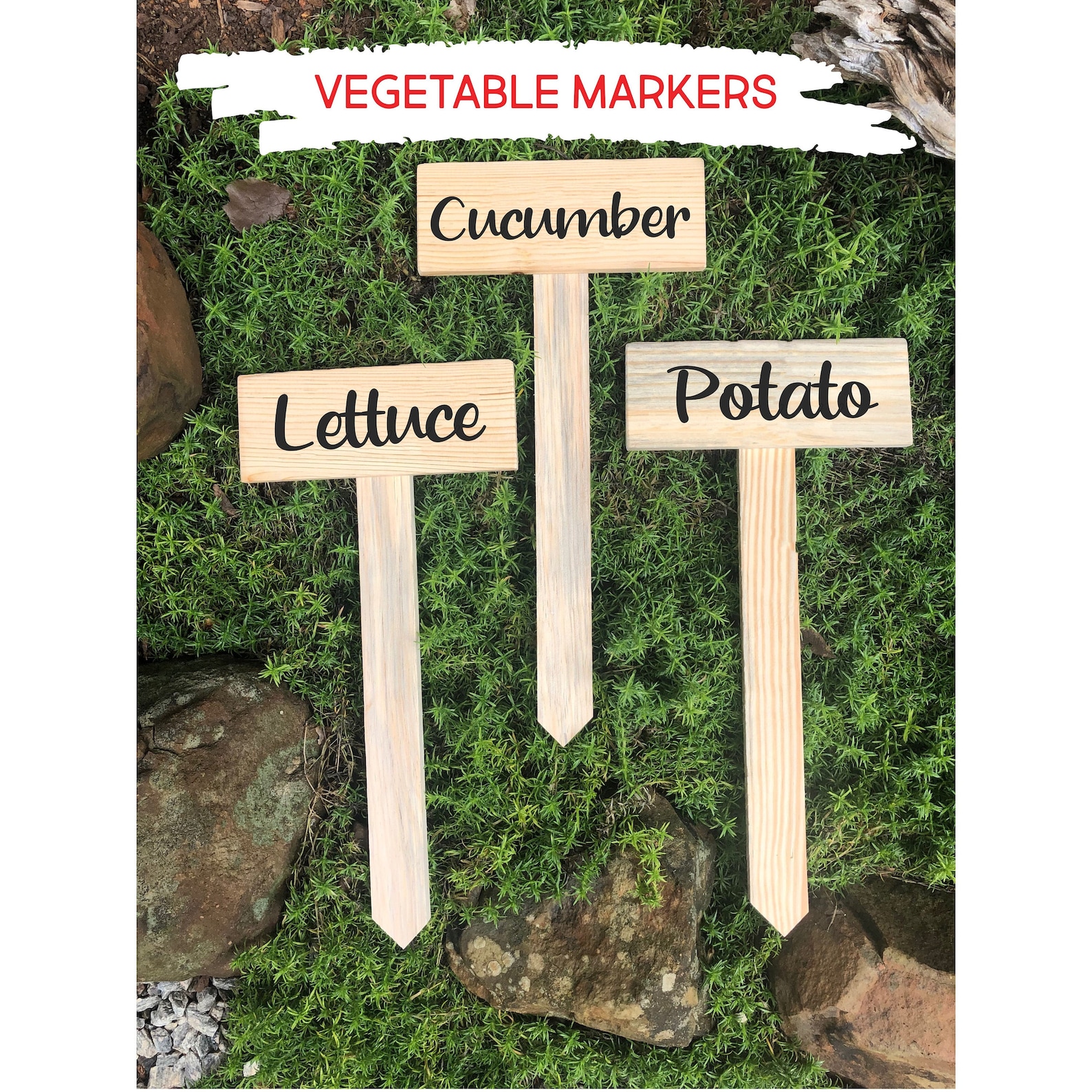 Vegetable Garden Stakes Custom Garden Markers Zen Garden Etsy