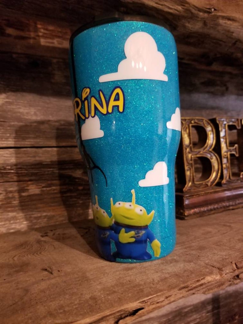 Toy Story Alien Inspired Tumbler. Fully Glittered and Etsy