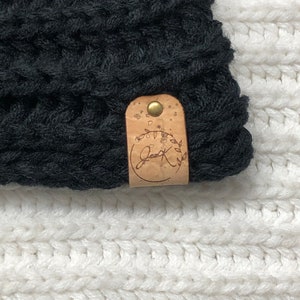 Customized cork tags fold over WASHABLE Lots of color size quantities, vegan leather no sew WITHOUT DRAFT ≃1mm included rivet of your choice