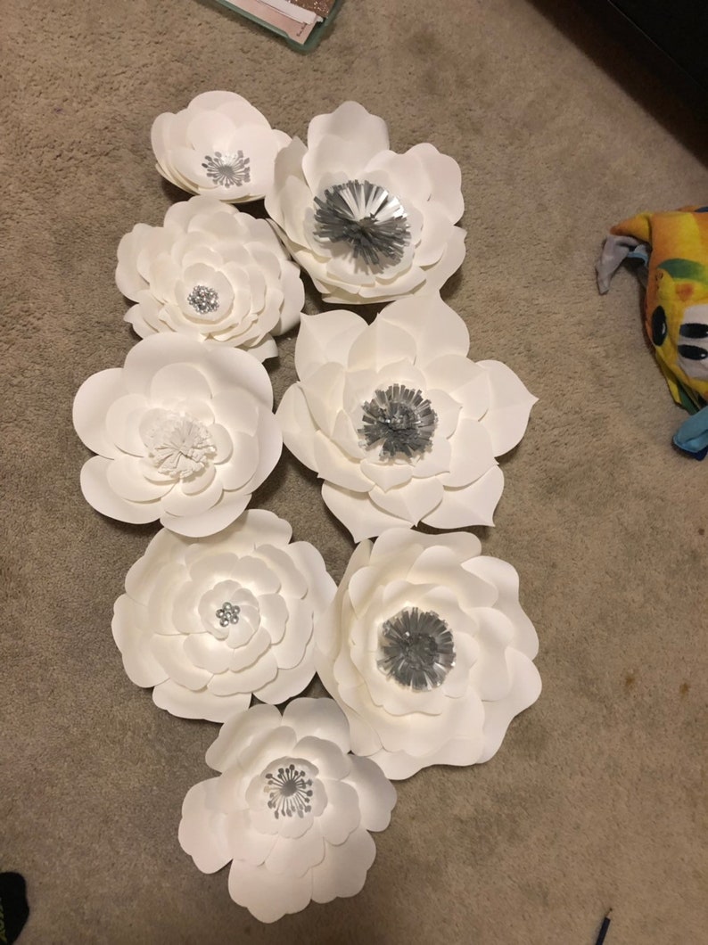 Medium to large paper flowers
