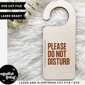 Door Hanger Template, Door Sign SVG, Door Hanger Cut File, Door Hanger Laser File, Doorknob Hanger File, Do Not Disturb Cut File, In Session