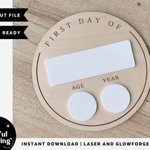 First Day of School Sign SVG, First Day of School Cut File, Back to School Laser File, Back to School Board Glowforge, First Day Cut File