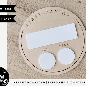 First Day of School Sign SVG, First Day of School Cut File, Back to School Laser File, Back to School Board Glowforge, First Day Cut File