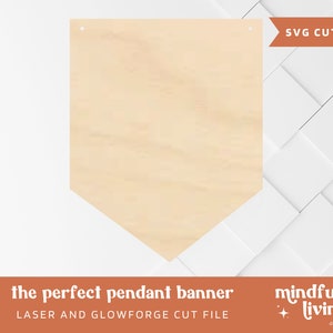 Hanger Banner Laser Bestand, Banner Laser Bestand, Custom Banner Glowforge Bestand, Hanger Banner SVG Laser, Banner Laser Bestand