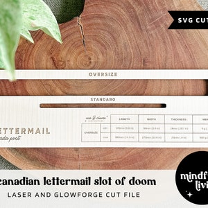 Canada Post Lettermail Slot SVG, Canada Post Slot Template, Canada Post Lettermail Cut File, Laser svg, Mail Slot svg, Slot of Doom SVG
