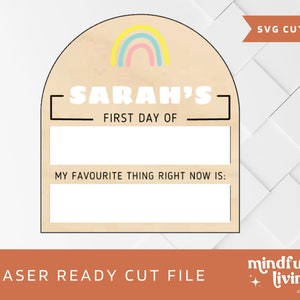 First Day of School Sign SVG, First Day of School Cut File, Back to School Laser File, Back to School Board Glowforge, First Day Cut File