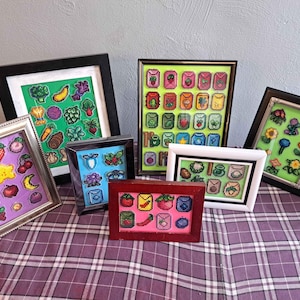 Stardew Valley Crops & Flowers Cross Stitch SDV Framed Pixel Art Embroidery