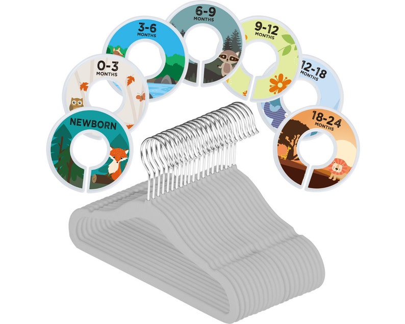 Woodland Animals Baby Hangers and Closet Dividers Cute Etsy