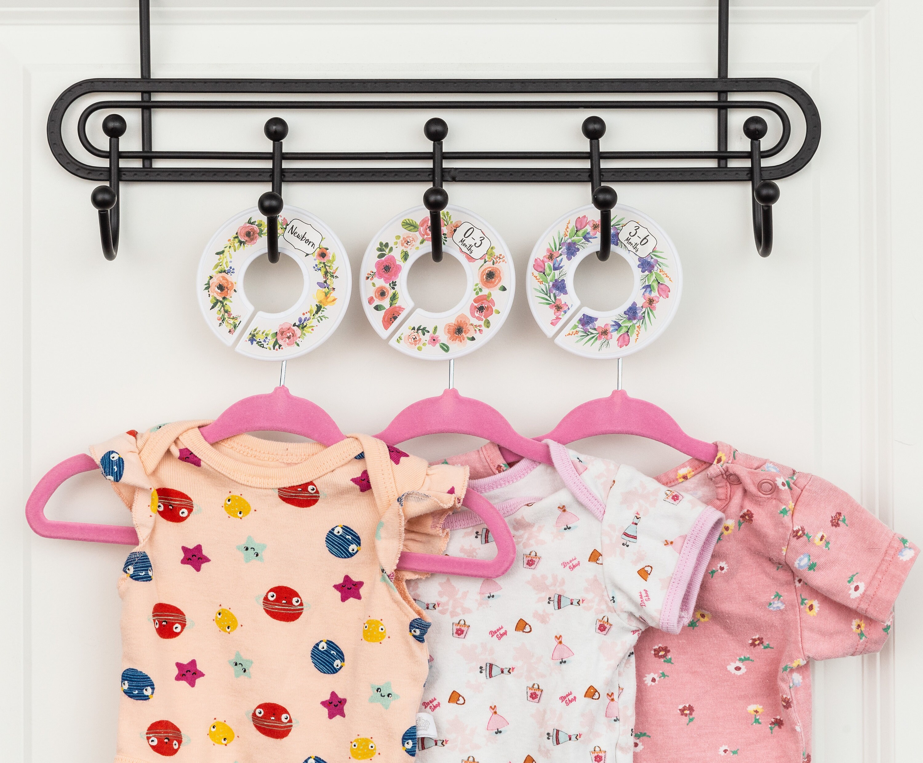 Baby Hangers and Floral Closet Dividers Nursery Organizer Etsy