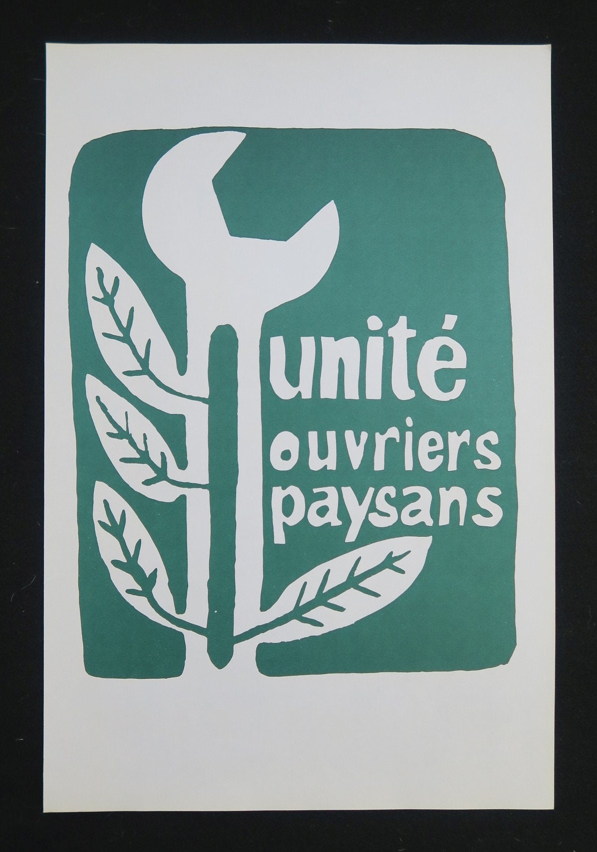 Affiche Mai 68 - Unité Paysans Ouvriers Poster May 1968