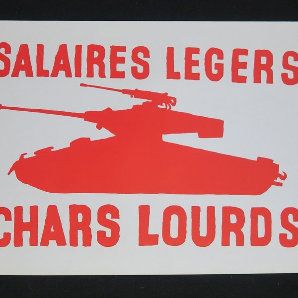 Poster May 68 - Light wages heavy tanks - poster May 1968