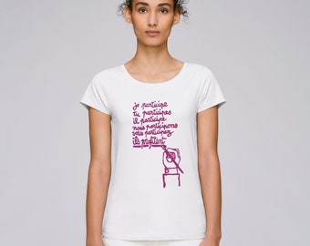 T-Shirt femme mai 1968 - Je participe, tu participes... - série limitée - affiche poster may 68