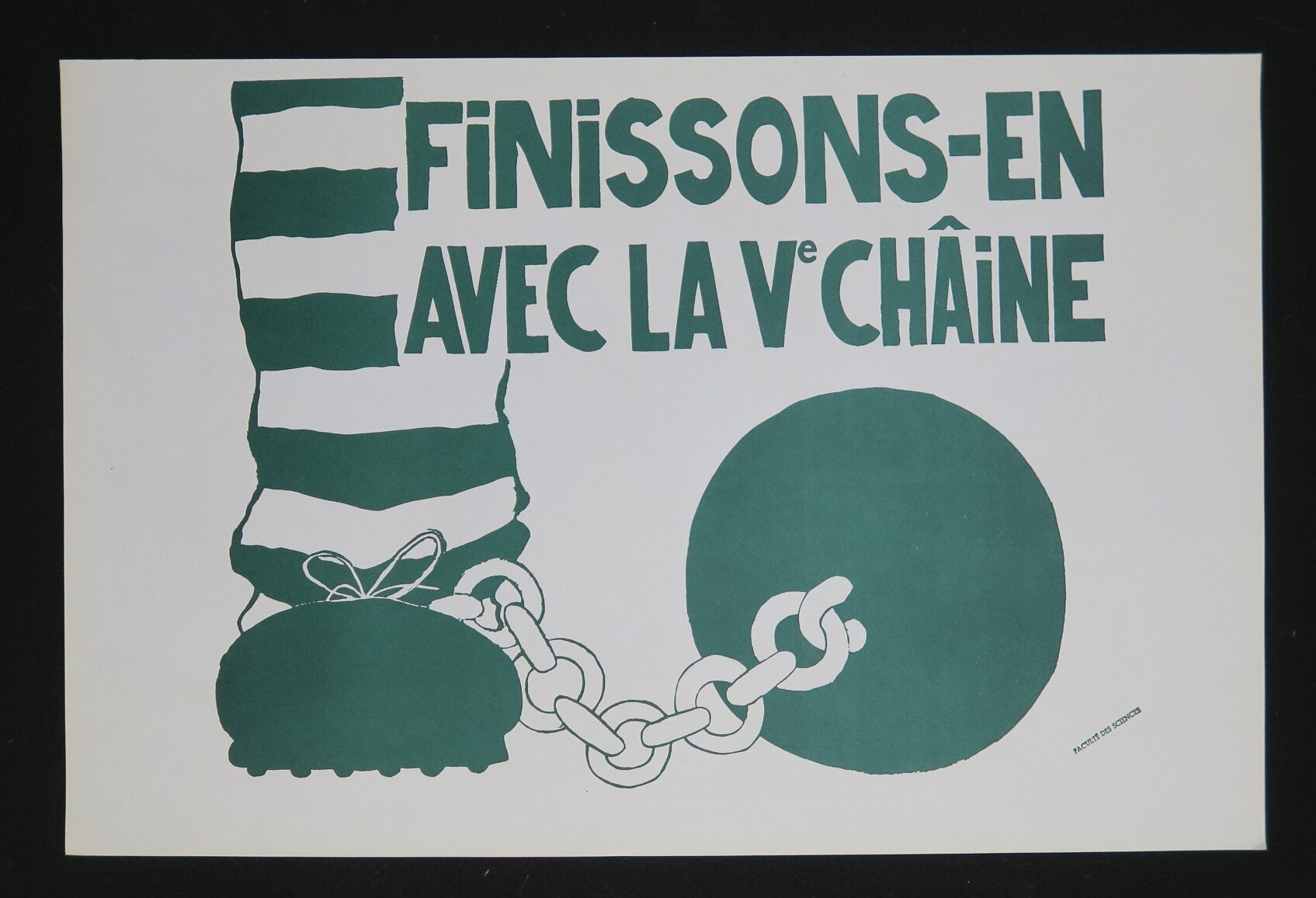 Affiche Mai 68 - Finissons-En avec La 5Ème Chaîne Poster May 1968