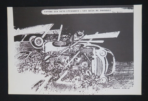 Affiche Mai 68 Contre Les Sens Interdit Les Barricades Etsy