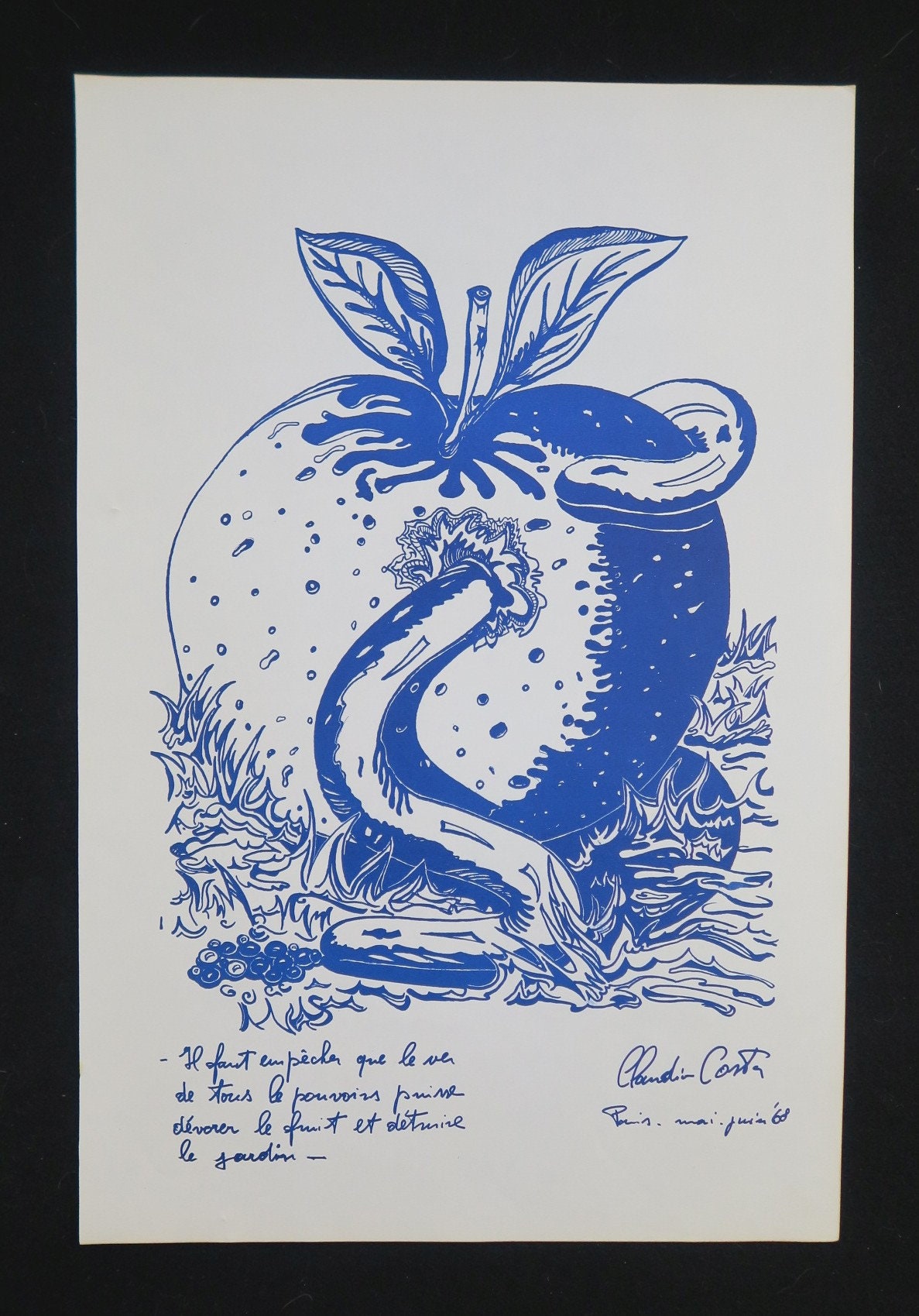 Affiche Mai 68 - Vers Dans La Pomme Poster May 1968