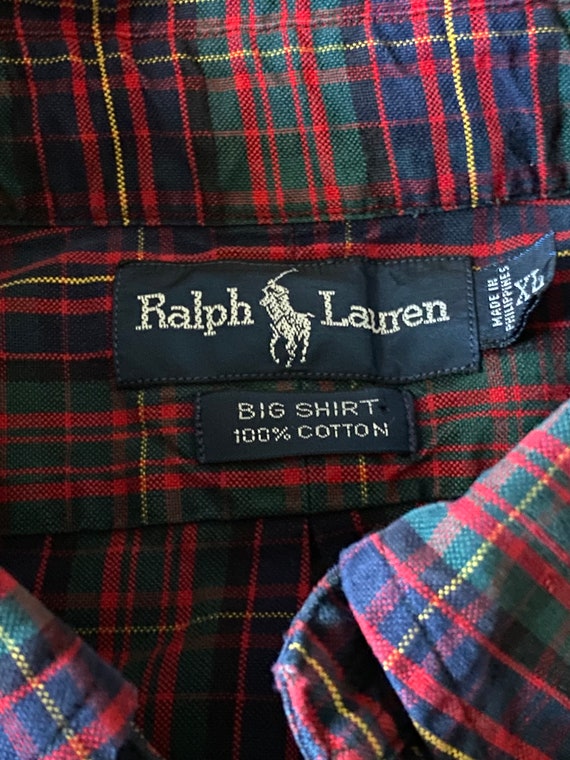 1990s Ralph Lauren Big Shirt Size XL - Etsy