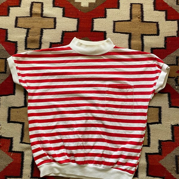 1980s womens striped shirt size small