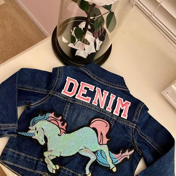 Unicorn Jean Jacket Patch Etsy