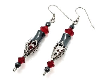 Vampire Fangs Earrings. Goth Earrings. Goth Gifts. Gothic Gifts. Simple Dangle Earrings. Vampire Lovers Gift. Horror Fan Gifts.