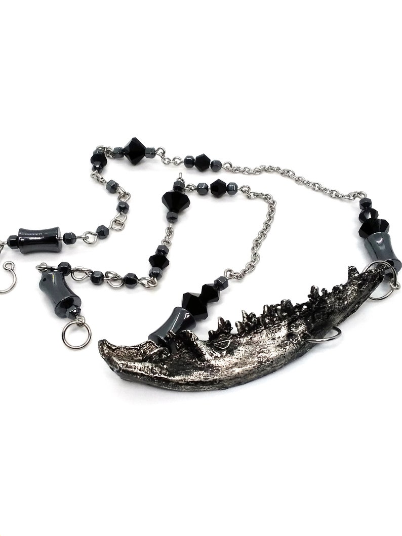 Goth Jewelry. Gothic Necklace. Pewter Jewelry. Animal Bone Etsy