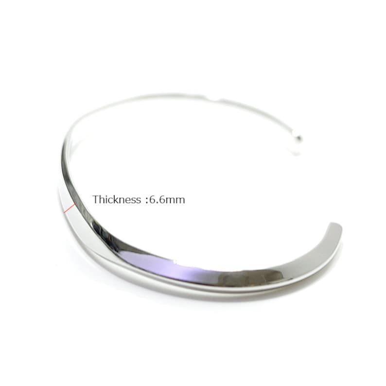 Bracelet Rhodium Plated Brass 1pcs 1-kb007 Free Size 6.6mm Oval Cutting Shape Bangle Handmade Bangle