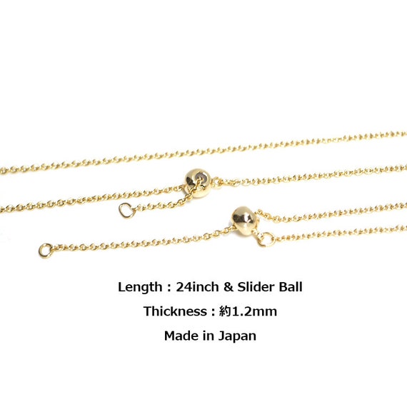 24inch Necklace Slider Ball Chain 