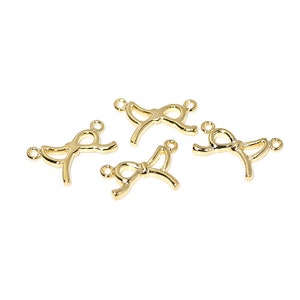 2 STÜCK / Wählen Sie die Farbe / Winziger Bandverbinder / Anhänger / Charm / Hochzeit / Schmuckherstellung / Messing / cp0067