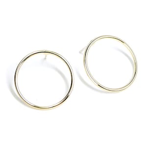 Choose the Color / 20*1mm ROUND Earrings / Jewelry Making / Brass / Nickel Free / 925 Sterling Silver Post / 2pcs / esp0120