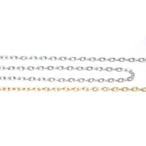 1 Meter / Choose the Color / 3 *1.5mm / Thickness : 0.45mm / Brass Chain / Nickel Free