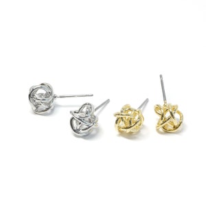 2pieces / Round Stud Earring / Daily / Jewelry Making / Stainless Post / Brass / eje431 / 18K Real Gold Plated