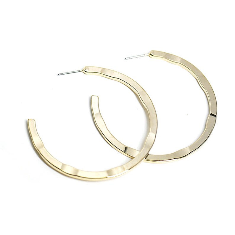 50mm Big Circular Hoop Style Earrings / Jewelry Making / Gold Etsy