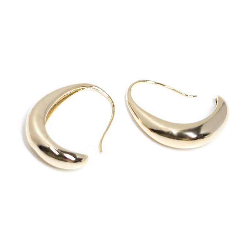 24mm Drop Hook Earrings Jewelry making Gold Plated Brass 2pcs ych01