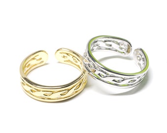 1PC / Choose the Color / Twist in Band Ring / Free Size / Daily / Jewelry Making / Brass / ejr72