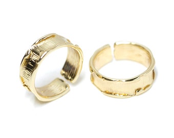1PC / Vintage Style Band Ring / Daily / Jewelry Making / Gold Plated Brass / ejr28