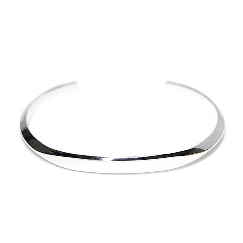 Bracelet Rhodium Plated Brass 1pcs 1-kb007 Free Size 6.6mm Oval Cutting Shape Bangle Handmade Bangle