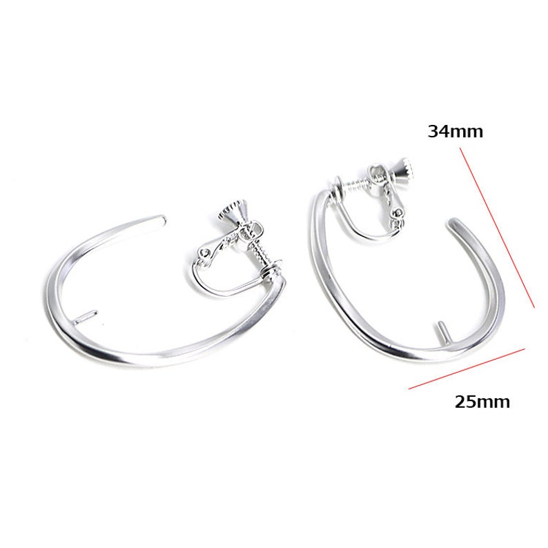 34mm Drop Non Pieced Earrings\uff08Pin\uff09 Jewelry Making Wedding Matte Rhodium Plated Brass 2pcs abe04