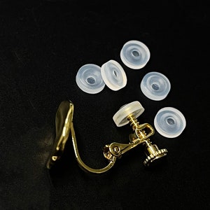 50pieces / Choose the Type / Screw Earring Fittings Silicon Cap / Clip Earring Silicon Cap / Basic Supplies / Made in Japan / ba01