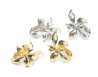 Choose the Color / Jasmin Flower Screw Earring (Ring) / Daily / Nickel Free / Brass / eje402