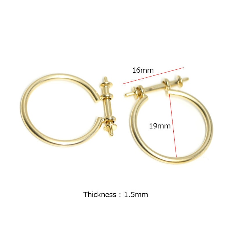 1PC / Slide Type Simple Ring / Wedding / Jewelry Making / Matte Gold Plated Brass / hr001 image 4