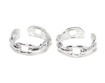 1PC / 6mm Knot Band Free Size Ring / Daily / Jewelry Making / Nickel Free / Rhodium Plated Brass / ejr39