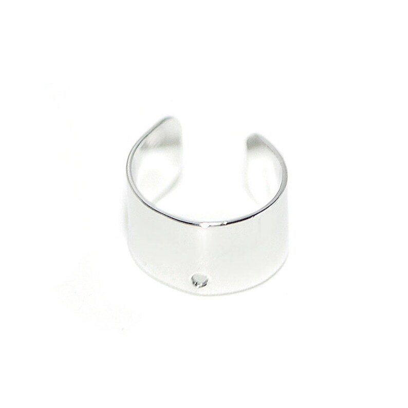 6mm Simple \uff08Hole\uff09Ear Cuff Wedding Jewelry Making Brass Rhodium Plated 1piece 1-yecu01
