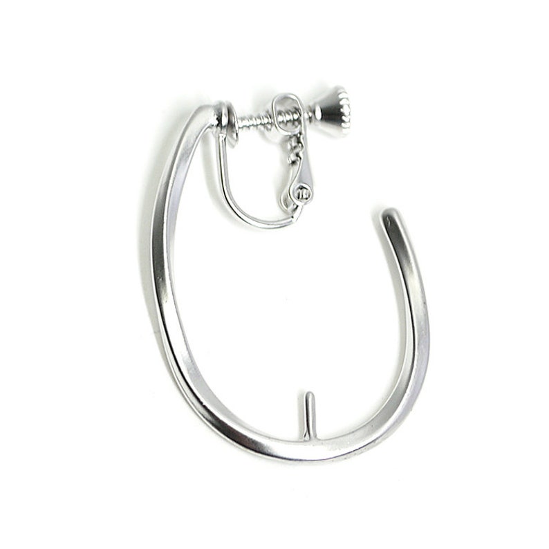 34mm Drop Non Pieced Earrings\uff08Pin\uff09 Jewelry Making Wedding Matte Rhodium Plated Brass 2pcs abe04