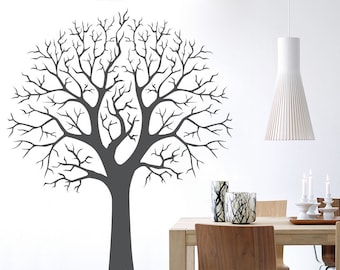 Perfect Winter Tree - Family Tree Photo Wall Decal - Tree Wall Decal - Living Room Wall Decor - Family Tree Of Life - Tree Wall Art - A439