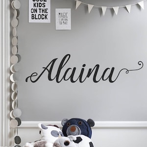 Personalized Name Monogram Wall Sticker - Custom Name Wall Decal - Kids Name Wall Decal - Nursery Wall Decor - Removable Vinyl Decal - D113