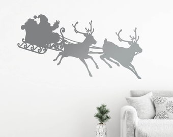 Santa With Deer Merry Christmas Black Friday Happy New Year vinyl sticker decal for car bumper helmet game console phone window laptop