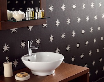 Removable Star Wall Stickers - Coronata Star Wall Decals - Removable Star Stickers - Coronata Star Vinyl Wall Decals - D054