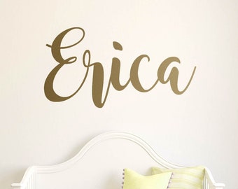 Personalized Name Monogram Wall Sticker - Custom Name Wall Decal - Kids Name Wall Decal - Nursery Wall Decor - Removable Vinyl Decal - D011